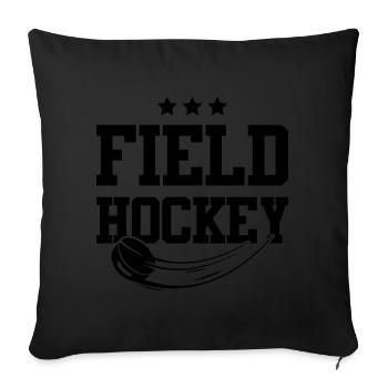 Field Hockey Sports - Sofa pillow with filling 45cm x 45cm - black - Front