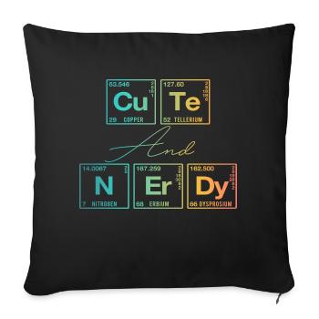 Funny saying for scientists & geeks - Sofa pillow with filling 45cm x 45cm - black - Front