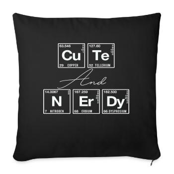 Funny saying for scientists & geeks - Sofa pillow with filling 45cm x 45cm - black - Front