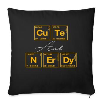 Funny saying for scientists & geeks - Sofa pillow with filling 45cm x 45cm - black - Front