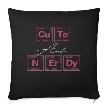 Funny saying for scientists & geeks - Sofa pillow with filling 45cm x 45cm - black - Front