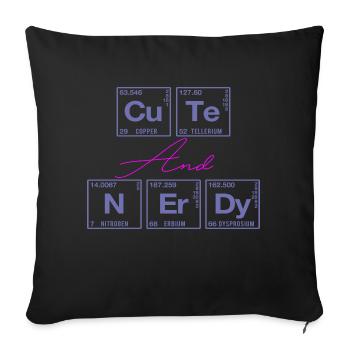 Funny saying for scientists & geeks - Sofa pillow with filling 45cm x 45cm - black - Front