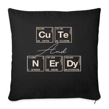 Funny saying for scientists & geeks - Sofa pillow with filling 45cm x 45cm - black - Front