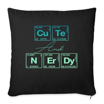 Funny saying for scientists & geeks - Sofa pillow with filling 45cm x 45cm - black - Front