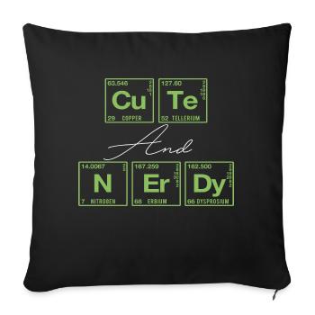 Funny saying for scientists & geeks - Sofa pillow with filling 45cm x 45cm - black - Front