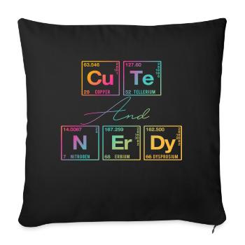 Funny saying for scientists & geeks - Sofa pillow with filling 45cm x 45cm - black - Front