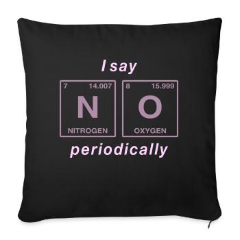 Je dis NON peropdiquement - ne soyez pas un béni-oui-oui! - Coussin et housse de 45 x 45 cm - noir - Devant