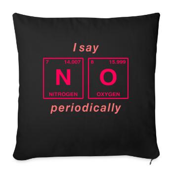 Je dis NON peropdiquement - ne soyez pas un béni-oui-oui! - Coussin et housse de 45 x 45 cm - noir - Devant