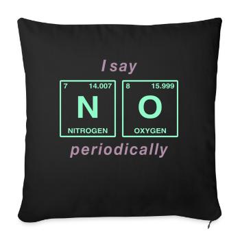 Je dis NON peropdiquement - ne soyez pas un béni-oui-oui! - Coussin et housse de 45 x 45 cm - noir - Devant