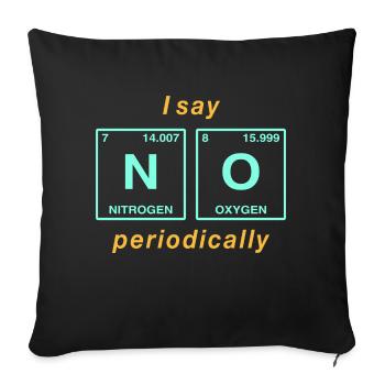 I say NO peropdically - don't be a yes-man! - Sofa pillow with filling 45cm x 45cm - black - Front