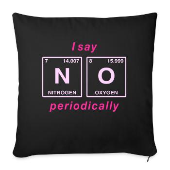 I say NO peropdically - don't be a yes-man! - Sofa pillow with filling 45cm x 45cm - black - Front