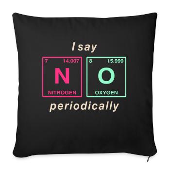 I say NO peropdically - don't be a yes-man! - Sofa pillow with filling 45cm x 45cm - black - Front