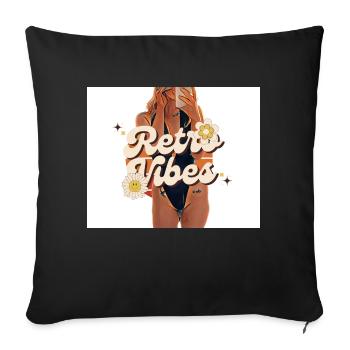 Retro Vibe - Sofakissen mit Füllung 45 x 45 cm - Schwarz - Vorne