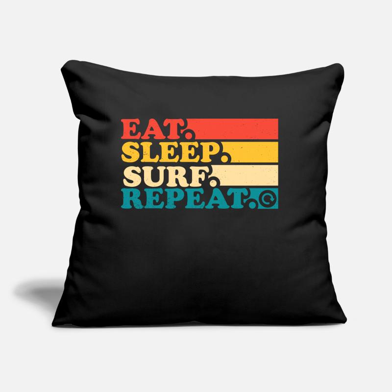 Manger Dormir Surf Répéter Coussin et housse de 45 x 45 cm