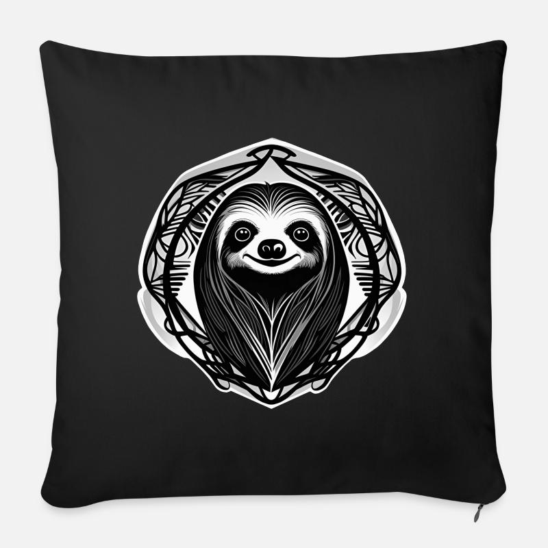 SLOTH - Sofakissen mit Füllung 45 x 45 cm - Schwarz