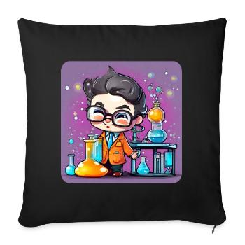 Mignon petit scientifique - Coussin et housse de 45 x 45 cm - noir - Devant