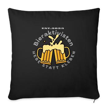 Bieraktivisten - Sofakissen mit Füllung 45 x 45 cm - Schwarz - Vorne