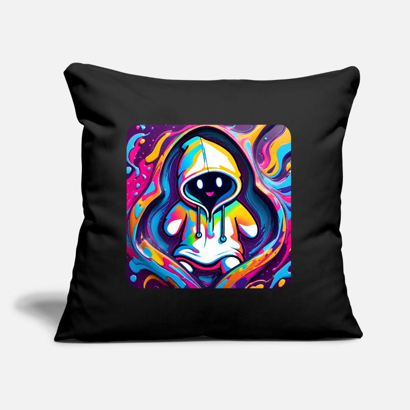 Cool Graffiti Ghost avec sweat à capuche Coussin et housse de 45 x 45 cm