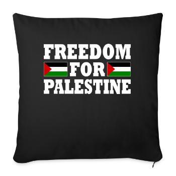 Freedom for palestine - Sofa pillow with filling 45cm x 45cm - black - Front