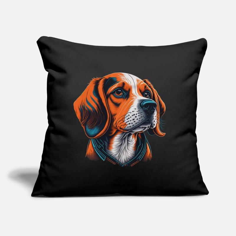 Beagle Head Sofa pillow with filling 45cm x 45cm