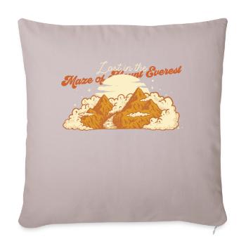 Lost in the Maze of Mount Everest - Sofa pillow with filling 45cm x 45cm - light taupe - Front