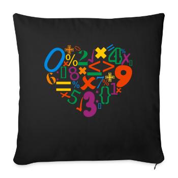 MATEMATIK - Sofakissen mit Füllung 45 x 45 cm - Schwarz - Vorne