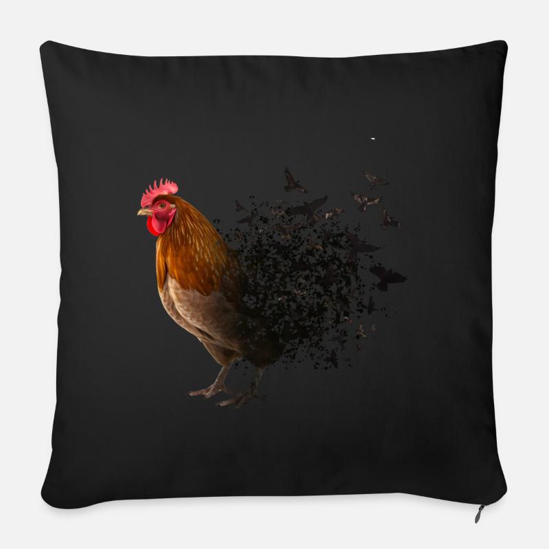 Huhn - Sofakissen mit Füllung 45 x 45 cm - Schwarz