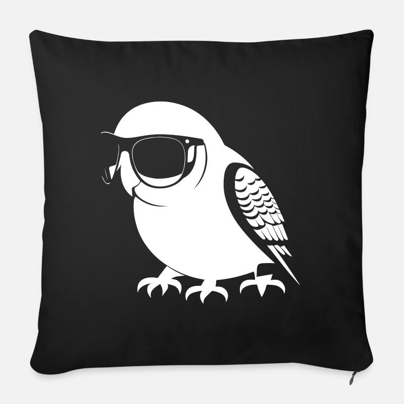 Lustiger Vogel mit Sonnenbrille Cool Bourke's Parak - Sofakissen mit Füllung 45 x 45 cm - Schwarz
