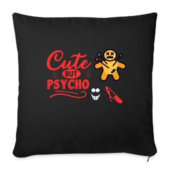 Cute psycho shoe - Sofa pillow with filling 45cm x 45cm - black - Front