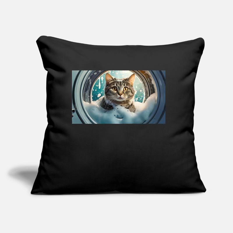 Pun ambiguous german expression – Katzenwäsche Sofa pillow with filling 45cm x 45cm