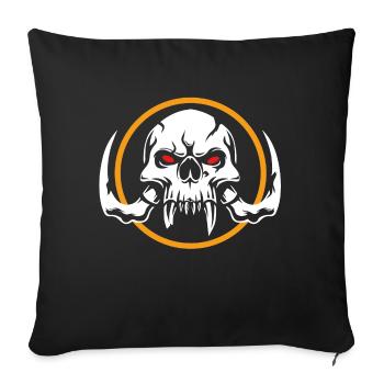 Mastodont Skull LOGO - Sofakissen mit Füllung 45 x 45 cm - Schwarz - Vorne