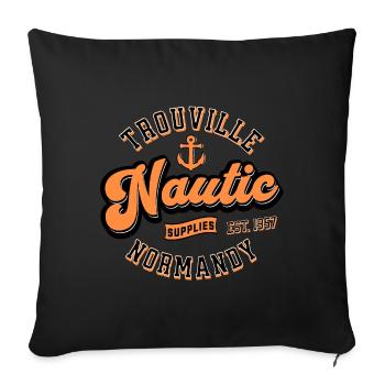 Trouville nautic supplies Normandy - Sofa pillow with filling 45cm x 45cm - black - Front