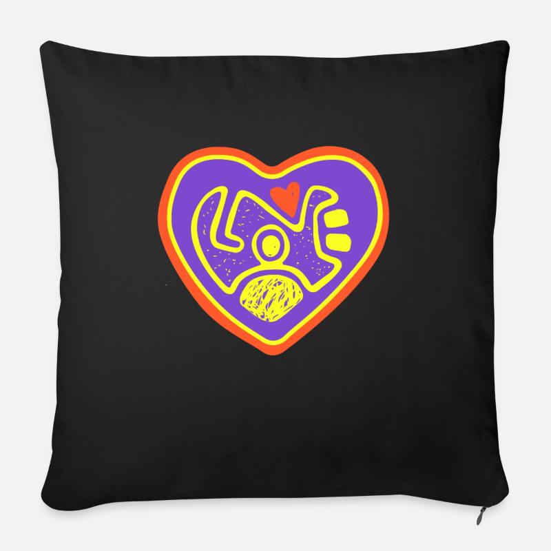 Aimer la nature - Coussin et housse de 45 x 45 cm - noir