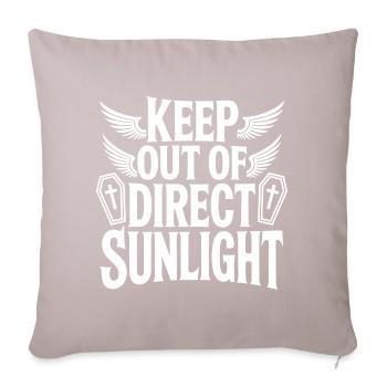 Tenir à l’abri de la lumière directe du soleil ! Vampire Goth Emo - Coussin et housse de 45 x 45 cm - taupe clair - Devant