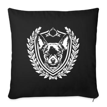 Noble Dog Coat of Arms - Sofa pillow with filling 45cm x 45cm - black - Front