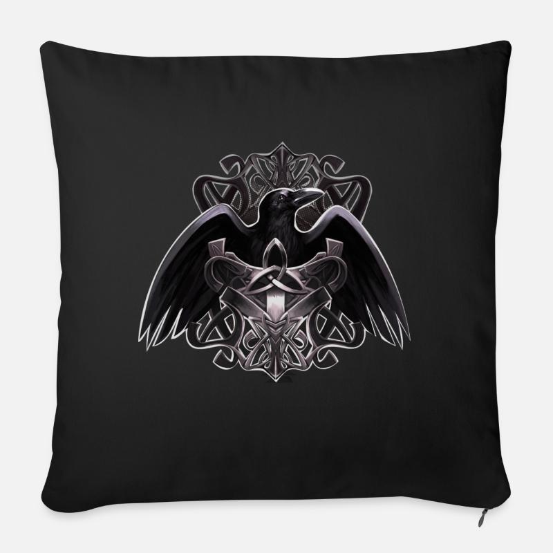 couronne - Coussin et housse de 45 x 45 cm - noir