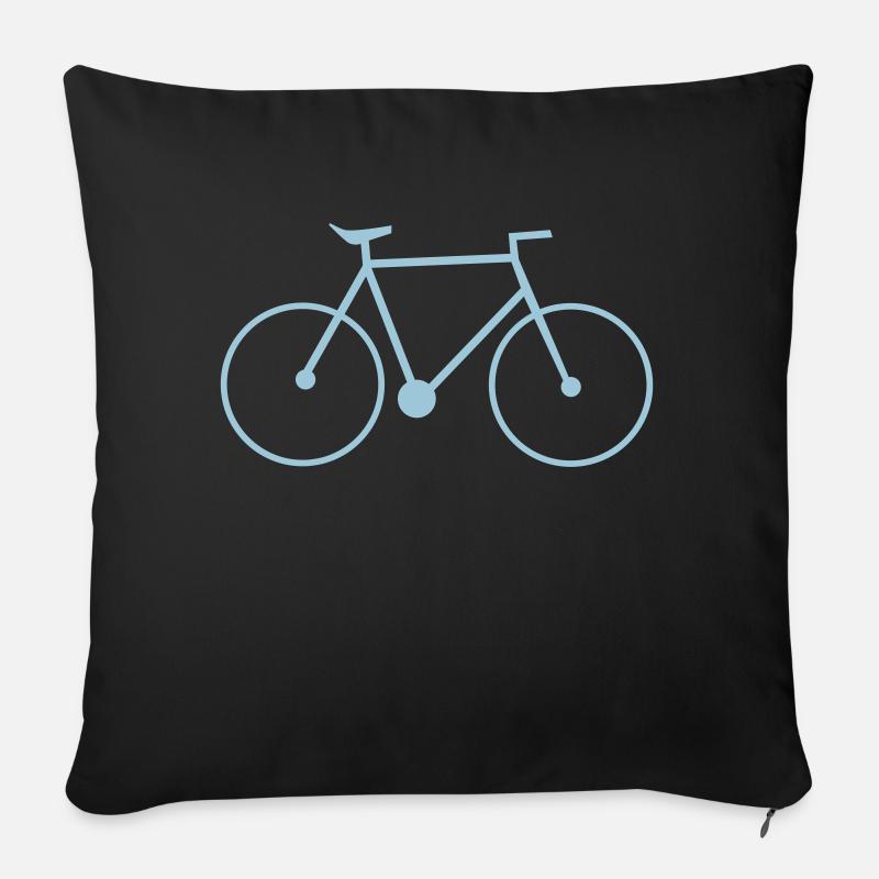 bicyclette Drahtesel de roue de fixie - Coussin et housse de 45 x 45 cm - noir