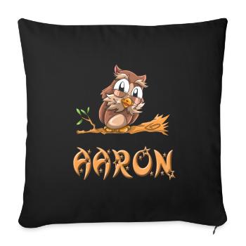 Owl Aaron - Sofa pillow with filling 45cm x 45cm - black - Front
