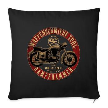 AWO 425 Sport - Sofakissen mit Füllung 45 x 45 cm - Schwarz - Vorne