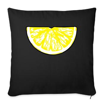lemon_slice - Sofa pillow with filling 45cm x 45cm - black - Front