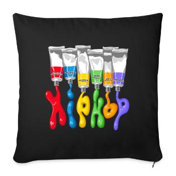 Hip hop tubes - Sofakissen mit Füllung 45 x 45 cm - Schwarz - Vorne