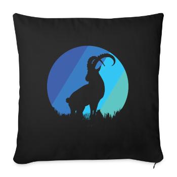 Capricorne - Coussin et housse de 45 x 45 cm - noir - Devant