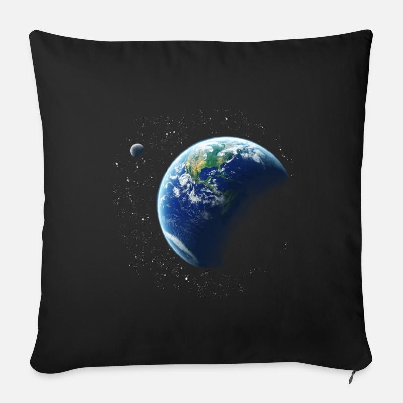Erde - Sofakissen mit Füllung 45 x 45 cm - Schwarz