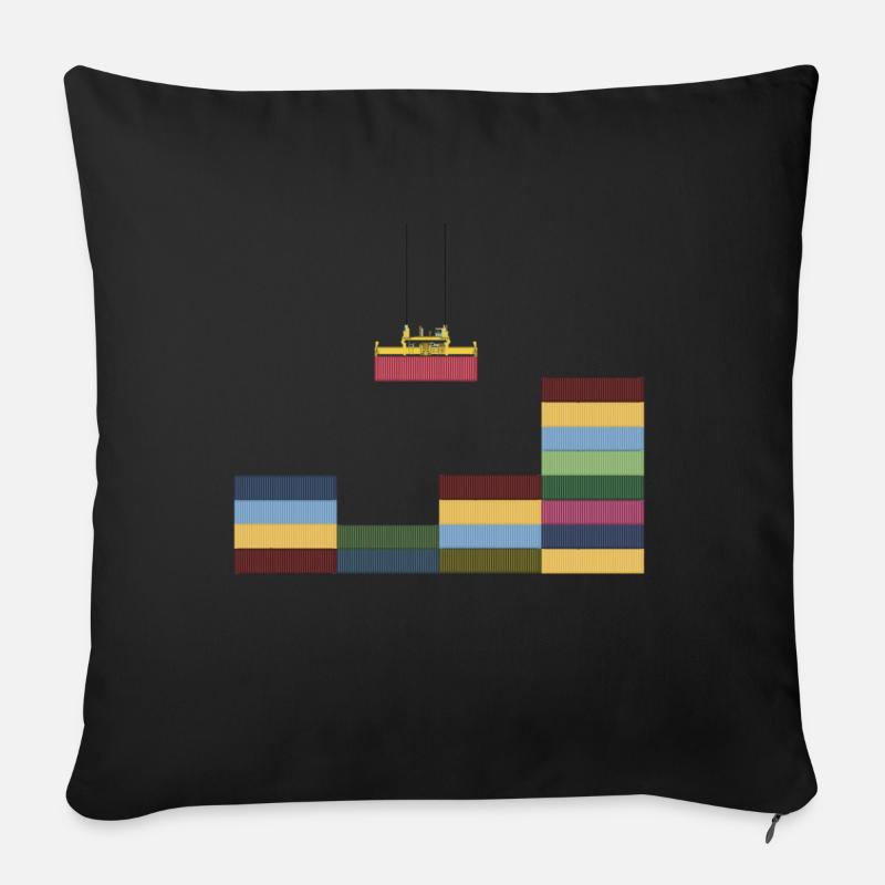 Container - Sofakissen mit Füllung 45 x 45 cm - Schwarz