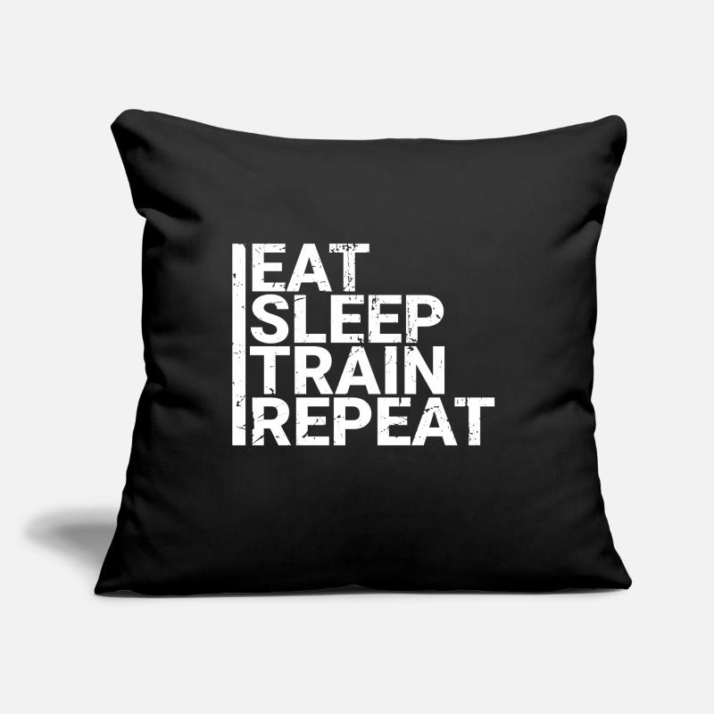 Manger dormir train répéter Coussin et housse de 45 x 45 cm