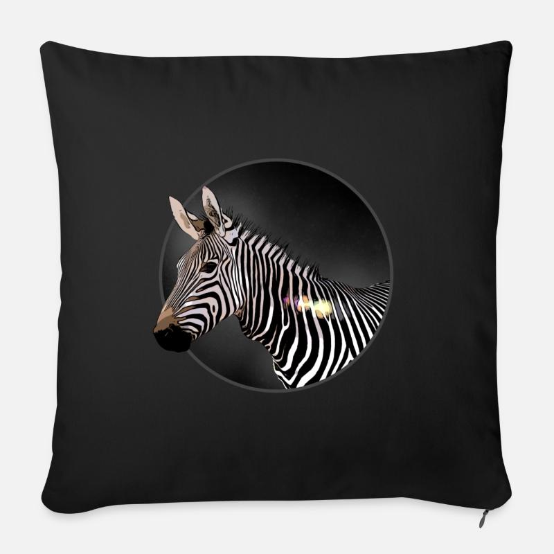 Zebra - Sofakissen mit Füllung 45 x 45 cm - Schwarz