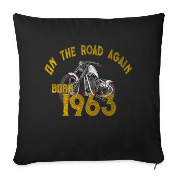 1963 - Sofa pillow with filling 45cm x 45cm - black - Front