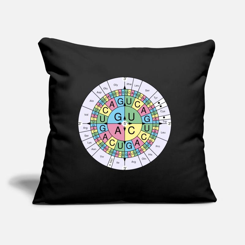 Biochemie RNA Codon Code Sonne Sofakissen mit Füllung 45 x 45 cm
