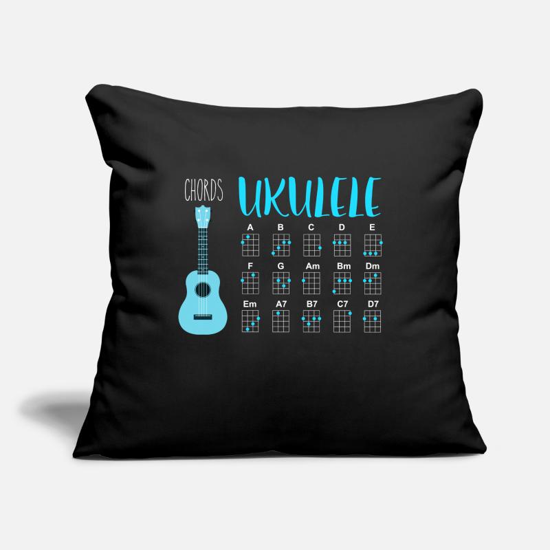 UKULELE CHORDS Sofakissen mit Füllung 45 x 45 cm