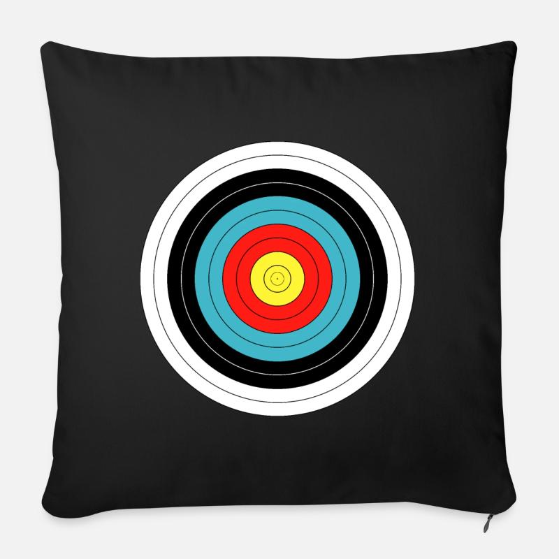 cible - Coussin et housse de 45 x 45 cm - noir